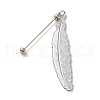 Alloy Feather Pendant Bookmarks AJEW-R101-01S-3