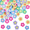 SOFPLATE 60Pcs Two Tone Opaque Acrylic Beads SACR-SP0001-07-1