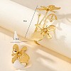 Flower Alloy Cuff Bangles & Rings Sets FS-WGBB150-01-3