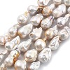 Natural Nucleated Pear Beads Strands PEAR-B004-15K-02A-2
