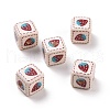 Opaque Printed Acrylic Beads MACR-C007-01H-1