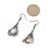 Synthetic Turquoise Dangle Earrings EJEW-JE05793-3