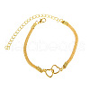 Double Heart Alloy Link Bracelets FS-WGC61CE-01-3