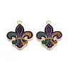 Carnival/Mardi Gras Theme Alloy Enamel & Glitter Powder Pendants ENAM-T020-53D-RS-1