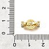 Ring Brass Micro Pave Cubic Zirconia Fold Over Clasps KK-V008-21G-3