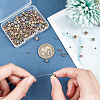 BENECREAT 12pcs 6 colors Brass Enamel Beads KK-BC0004-49-3