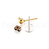 Brass Stud Earring Findings KK-TA0007-78-4