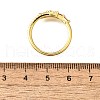 Brass Micro Pave Cubic Zirconia Cuff Rings for Women RJEW-H247-03G-5