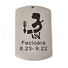 Non-Tarnish 304 Stainless Steel Pendants STAS-C098-01H-P-1