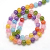 Synthetic Crackle Quartz Round Beads Strands G-L155-6mm-01-3