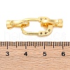 Brass Micro Pave Clear Cubic Zirconia Fold Over Clasps KK-P291-14G-3