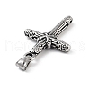 Retro 304 Stainless Steel Big Pendants STAS-I205-21AS-A-2