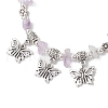 Natural Amethyst Chip Beaded Bracelets BJEW-JB11819-04-3