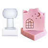 Clear Acrylic Soap Stamps with Big Handles DIY-WH0445-017-1