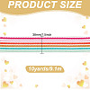 DELORIGIN 10 Yards Polyester Jacquard Stripe Ribbon DIY-DR0001-55D-2