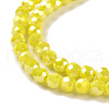 Faceted Round Full Rainbow Plated Electroplate Glass Beads Strands X-EGLA-J130-FR05-4