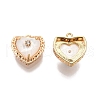 Brass Micro Pave Clear Cubic Zirconia Charms KK-C005-04G-1