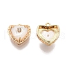 Ion Plating(IP) Brass Micro Pave Clear Cubic Zirconia Charms KK-C005-04G-1