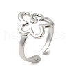 304 Stainless Steel Open Cuff Rings RJEW-Q780-07P-1