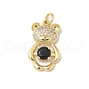 Brass Micro Pave Cubic Zirconia Pendants KK-Q068-04C-1