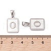 304 Stainless Steel Pave Shell Pendants STAS-G327-01P-O-3