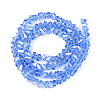 Electroplate Transparent Glass Beads Strands GLAA-N021-4mm-03-2