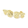 Bowknot Rack Plated Brass Stud Earrings for Women EJEW-Z051-08G-1