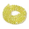 Electroplate Transparent Glass Beads Strands EGLA-A035-T6mm-L03-2