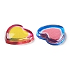 Transparent Two Tone Resin Cabochons RESI-E045-04-3