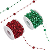 SUNNYCLUE 20M 2 Colors Plastic Round Beaded Link Chains DIY-SC0024-97B-1