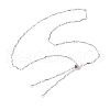 2Pcs 2 Colors 304 Stainless Steel Slider Necklace Makings AJEW-JB01261-2