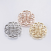 Brass Filigree Joiners Links KK-F737-30-RS-2