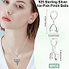 CREATCABIN 6Pcs 925 Sterling Silver Ice Pick Pinch Bails STER-CN0001-39A-2