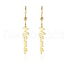 Simple Stainless Steel Mama Dangle Earrings for Mother's Day QW8429-5-1
