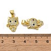 Rack Plating Brass Micro Pave Cubic Zirconia Pendants KK-H473-12G-3