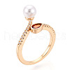 Brass Micro Pave Cubic Zirconia Ring Settings KK-T076-08G-6