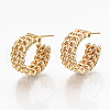 Brass Half Hoop Earrings KK-R117-046-NF-4