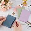 CRASPIRE 4Pcs 4 Colors Litchi Print PU Leather Zip Pouches ABAG-CP0001-06-3