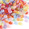  280Pcs 8 Colors Acrylic Bead Caps MACR-TA0001-63-2