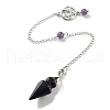 Natural Mixed Stone Pointed Dowsing Pendulums G-K338-12P-2