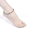 Glass Seed Beads Anklets AJEW-AN00286-04-4