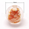 Handmade Gold Sand Lampwork Beads LAMP-S034-12mm-M-2