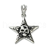 304 Stainless Steel Big Pendants STAS-C099-05AS-1