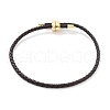 Braided Round Imitation Leather Bracelets Making BJEW-H610-03G-11-1
