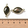 Natural Labradorite Faceted Connector Charms G-K347-03G-04-3