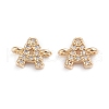 Brass Micro Pave Cubic Zirconia Letter Links ZIRC-I042-16G-A-1