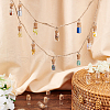 Glass Wishing Bottle Pendant Decorations PALLOY-PH01711-5