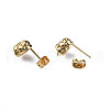 Brass Stud Earring Findings KK-N233-364-3