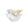 Rotatable Brass Micro Pave Cubic Zirconia Pendants KK-E791-18G-2