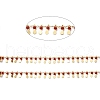 Glass Beaded Teardrop Charm Chains CHC-A006-13G-04-2